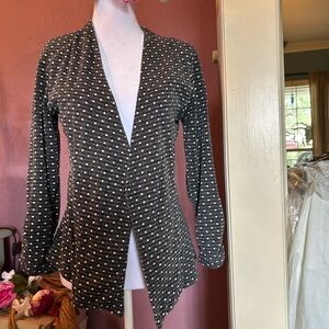 Tart grey and white patterned open sweater/ jacket